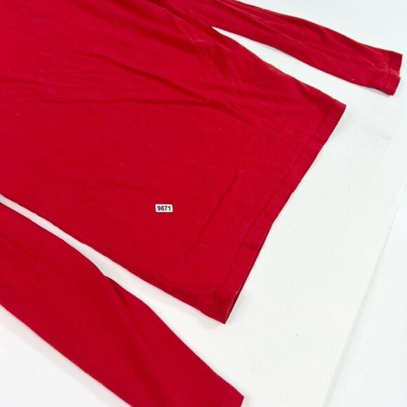 Polo Ralph Lauren Shirt Mens Small Red Long-Sleeve Crew Neck Bear Cotton Tee - Picture 7 of 7